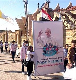 Očekávání příjezdu papeže v Mosulu