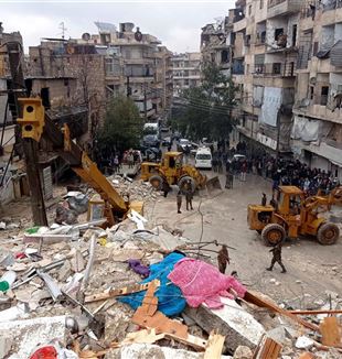 Aleppo po zemětřesení (Foto Ansa-Zumapress)