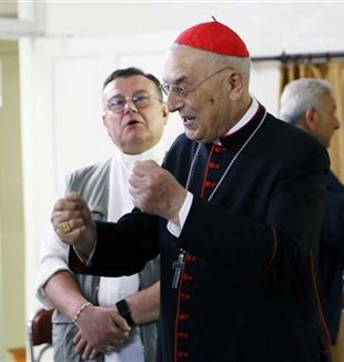 Monsignor Paolo Pezzi s kardinálem Mariem Zenarim, apoštolským nunciem v Sýrii