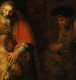 Návrat ztraceného syna (detail), Rembrandt van Rijn 